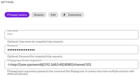 Scrypted FFmpeg Input Stream Arguments - Webcams - OctoPrint Community ...