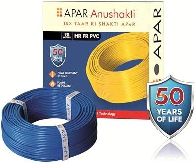 APAR ANUSHAKTHI 4.0Sq mm 90m HEAT RESISTANT(@ 105*C) FLAME RETARDANT ...