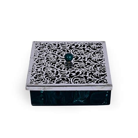 Episode Silver Silver Plated Tree of Life Box Green