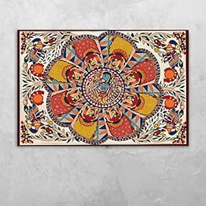 ARTOCITI Divine Krishna Leela Canvas Printed Wall Art | Traditional ...