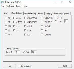 Image result for Windows Robocopy GUI