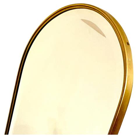 Classic Baroque Style Brass Floor Mirror, Italy 1950s at 1stDibs