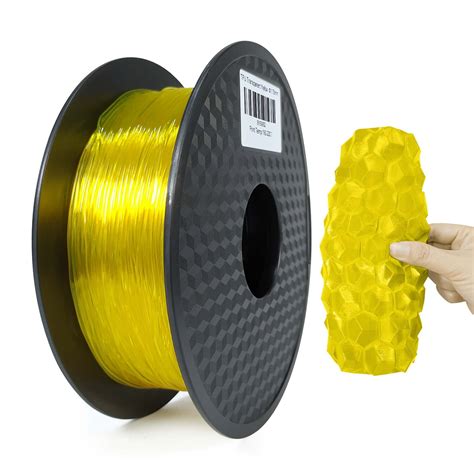 1 x TPU 3D Filament 1.75mm Transparent Yellow - 1KG - InkStation