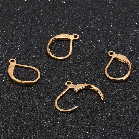 10 Pcs, 15x10mm Open Loop Lever back Earring Hooks