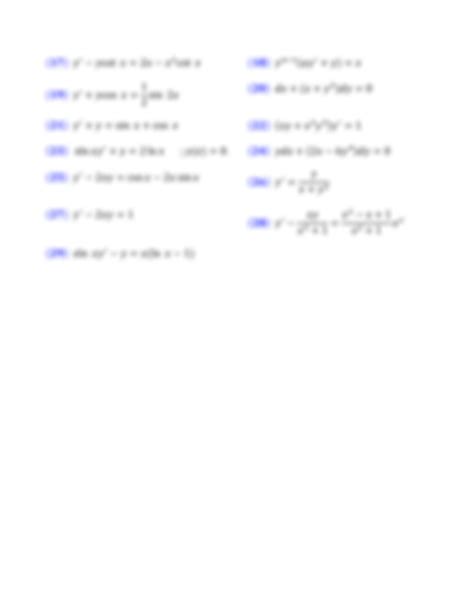 SOLUTION: Worksheet 3 linear and bernoulli differential equations ...