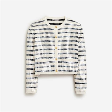 J.Crew: Emilie Sweater Lady Jacket In Sequin Stripe For Women