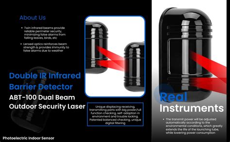 Real Instruments Dual Beam Sensor ABT-100 Photoelectric Infrared Dual ...