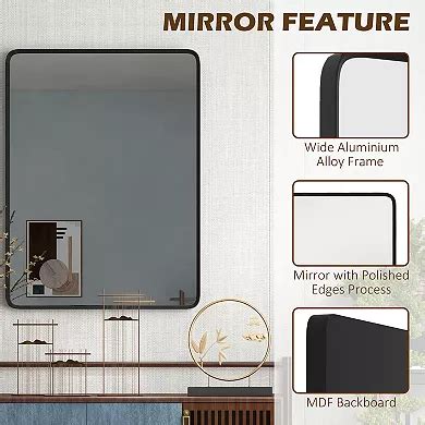 30 X 22 Inch Wall Mirror Aluminum Frame Rectangular Wall Mirrors For ...
