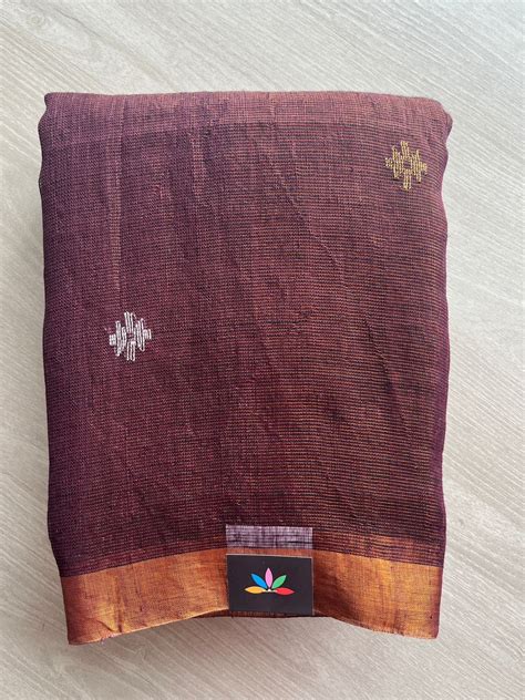 Handloom Tissue Linen Jamdani Saree -26650 – FABK