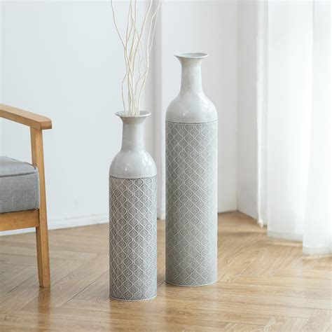 Sziqiqi Giant Floor Vase for Flowers - 55/70cm Tall Extra Large Floor ...
