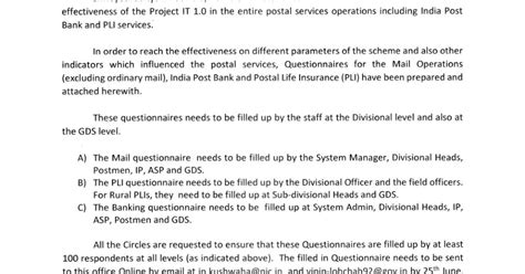 Questionnaire for a survey on Estimation of role of lT 1.0 Project on ...