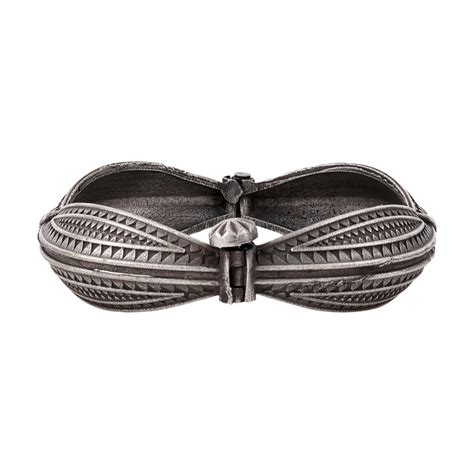 Haaz Silver Oxidised Kada Bracelet – Teejh