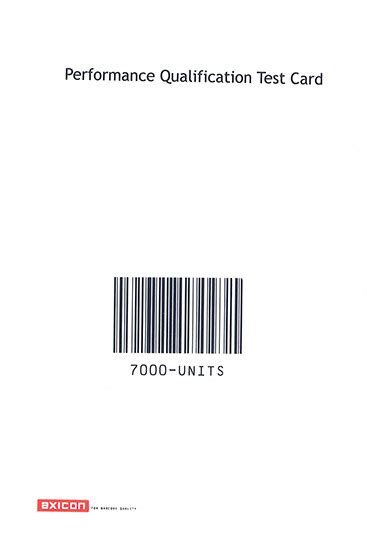 Barcode verifier accessories | Axicon accessories | performance test cards