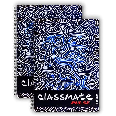 Classmate Pulse 6 Subject Notebook - Unruled, 300 Pages, Spiral Binding ...