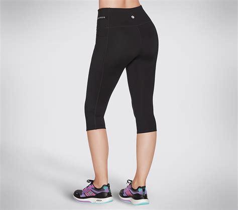 Skechers Gostretch Capri - Black High Waisted Capri | India