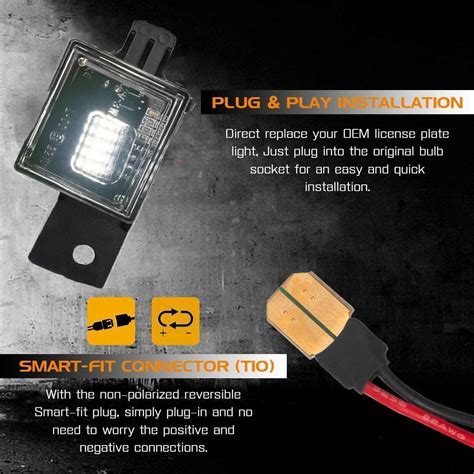 Buy MAXHAWK Full LED License Plate Lights Replacement for 2014-2022 ...