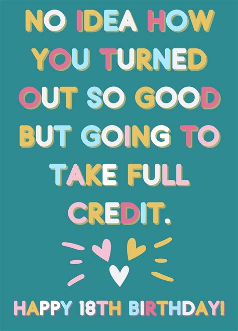 Witty 18th Birthday Quotes Funny 18th Birthday Card Make Decisions