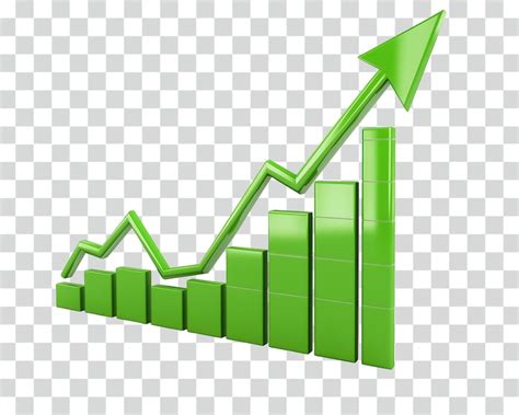 Green growth chart with rising arrow | Premium AI-generated PSD