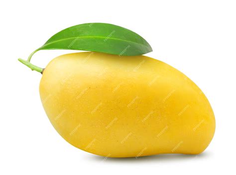 Yellow Mango Fruit With Leaf