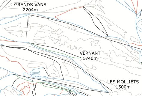 Buy Grand Massif Flaine Samoëns Ski Piste Map Poster/print T Online in ...