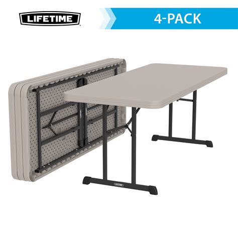 Lifetime 6 ft. Rectangle Folding Table, Indoor/Outdoor Professional ...