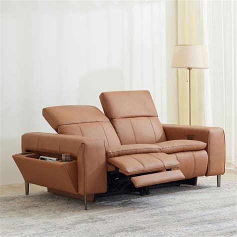 Buy Martian Half Leather 2-Seater Electric Recliner - Tan from Home ...