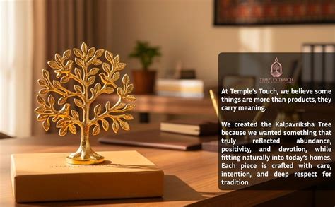 TEMPLE'S TOUCH 100% Pure Brass Kalpavriksha Tree with Birds | House ...