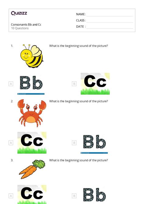 50+ Consonants worksheets for Kindergarten on Quizizz | Free & Printable