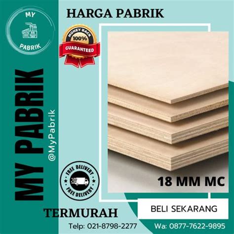 Jual TRIPLEK/MULTIPLEK/PLYWOOD 18 mm 122 x 244 4 x 8 18mm 122x244 4x8 ...