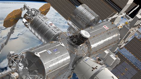 3D International Space Station Habitable Artificial Satellite model ...