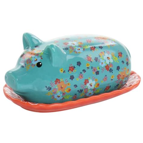 Urban Market Urban Market Life on the Farm 7.8 Inch Pig Shape Butter ...
