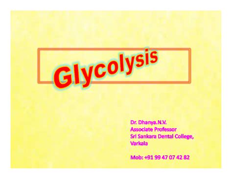 Glycolysis - Just lecture notes - Glycolysis GLYCOLYSIS is the sequence ...