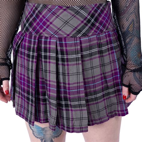 Zorya Purple Plaid Skirt • Immoral Fashion
