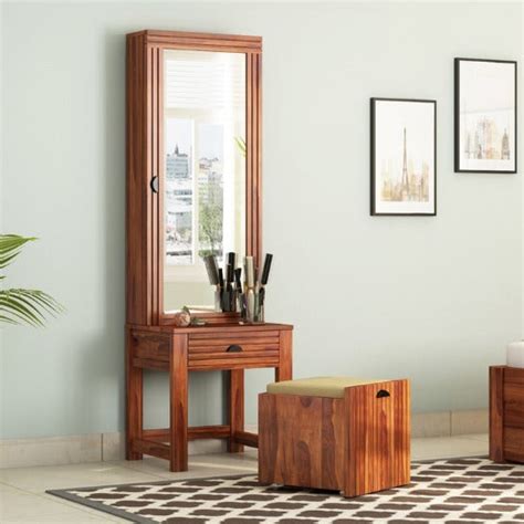 Solid Wood Dressing Tables In Honey Matt Finish – EDIPL SHOP