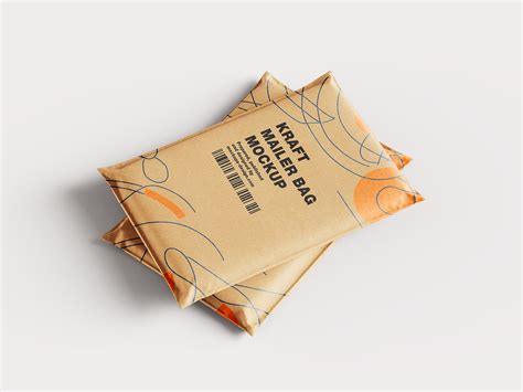 4 Mockups of Kraft Paper Mailing Bag Free Download | Resource Boy