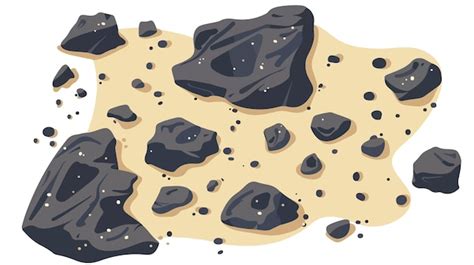 Aerial view of volcanic rock beach unique top view of rocks | Premium ...