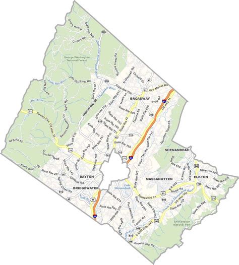 Rockingham County Map, Virginia - US County Maps