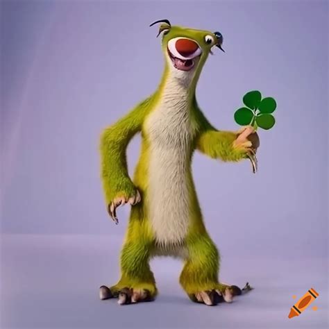 Sid from ice age holding a stack of money on Craiyon