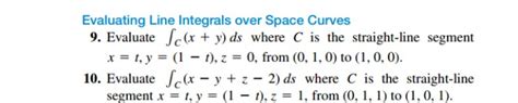 Image result for Evaluating Line Integrals Over Space Curves