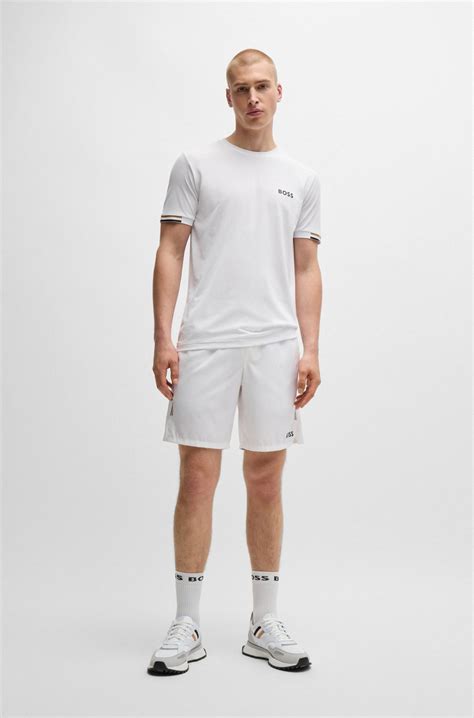 BOSS - BOSS x Matteo Berrettini waffle-fabric T-shirt with signature ...