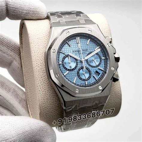 Audemars Piguet Royal Oak Chronograph Stainless Steel Sky Blue Dial ...