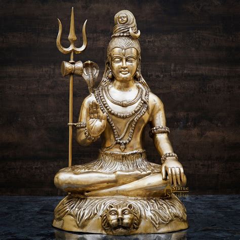 Brass Large Mahadev Lord Shiva Idol Showpiece For Home Office Decor 3 ...