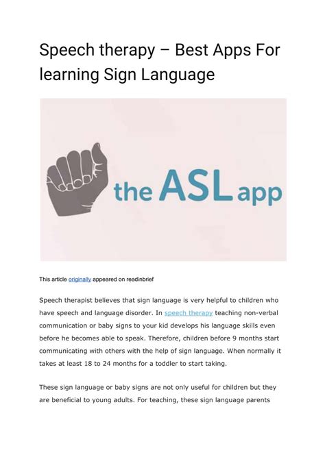 Best Sign Language App