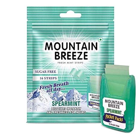 Mountain Breeze Sugar free Mint Mouth Freshener Strips Pack of 12 ...