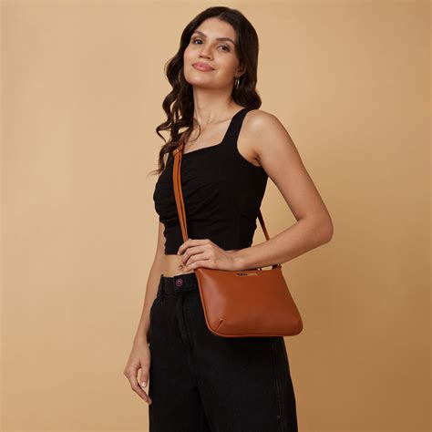 Buy Caprese Women Rohde Tan Sling Bag (S) Online