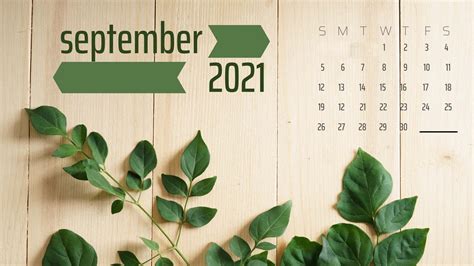Download September 2021 Calendar On Wooden Wall Wallpaper | Wallpapers.com
