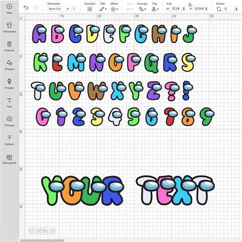 Among Us Letters SVG, Cricut SVG, Among Us Alphabet SVG, Bubble Letter