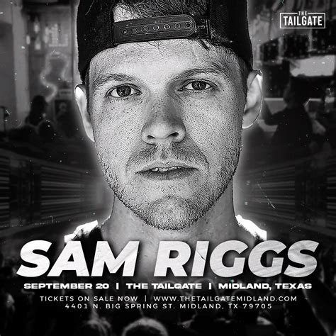 Sam Riggs at The Tailgate, 4401 N Big Spring, Midland, TX, 20 September ...