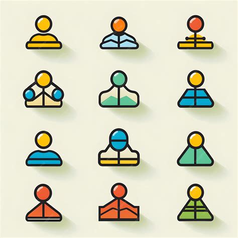 A collection of hierarchy icons depicting organizational structures ...