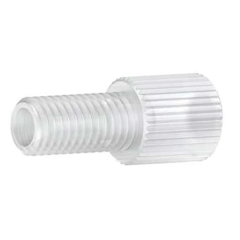Idex Flangeless Male Nut, Standard Knurl, Natural PFA, 1/8" OD Tubing ...